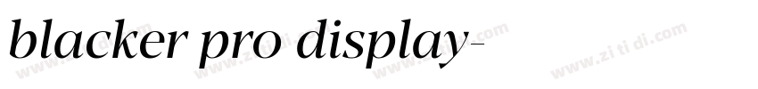 blacker pro display字体转换